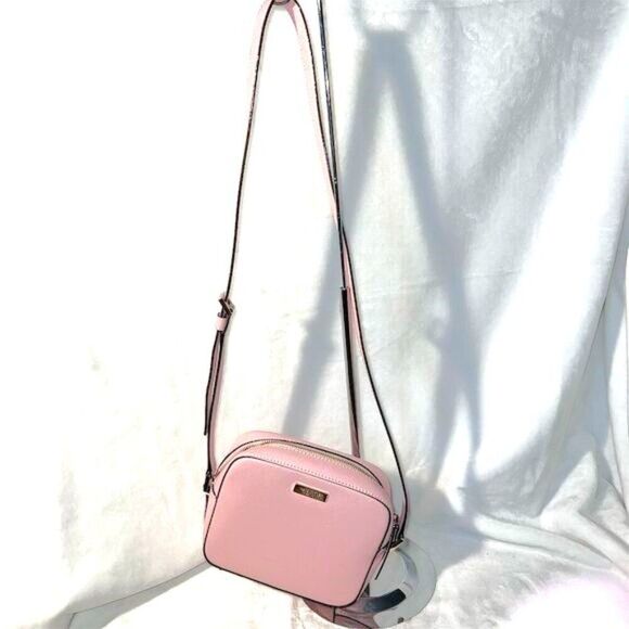 kate spade Handbags - Kate Spade Pink Saffiano Leather Crossbody Bag Adjustable Strap